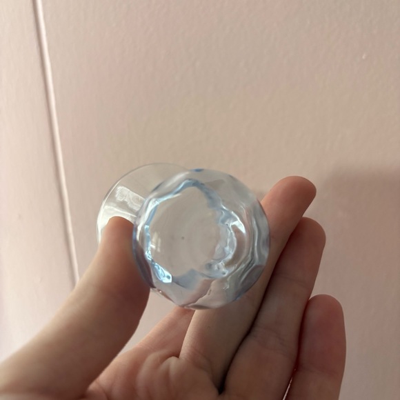 Vtg Blue Mini Bud Vases 2” 3” Set Of Two - Picture 3 of 9